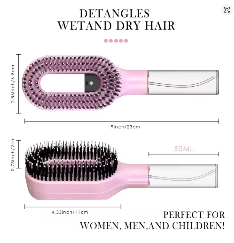 2-in-1 Detangling Spray Hair Brush